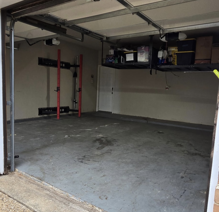 Before — bare concrete floor