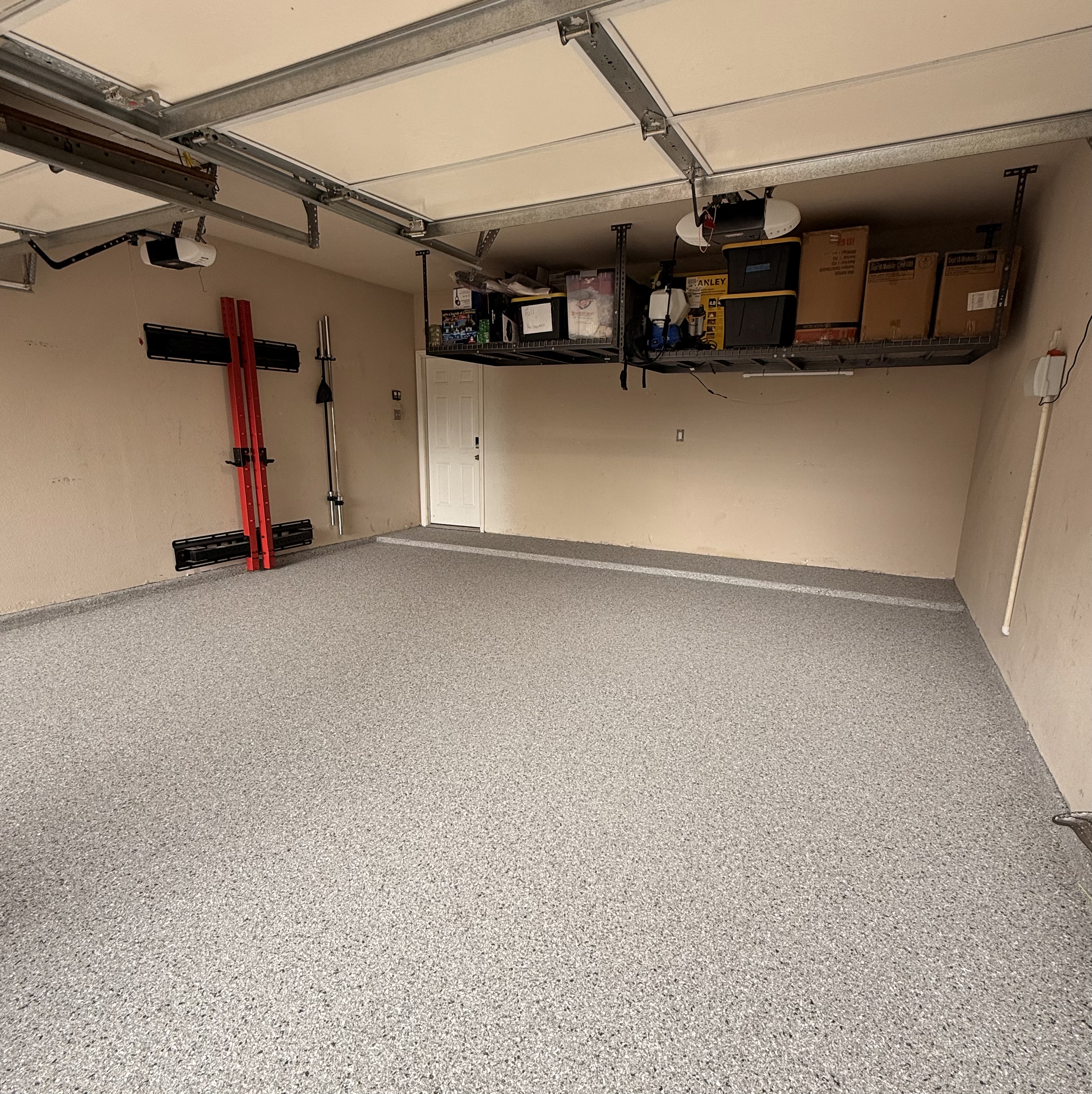 After — Shale Stone Flake epoxy floor finished