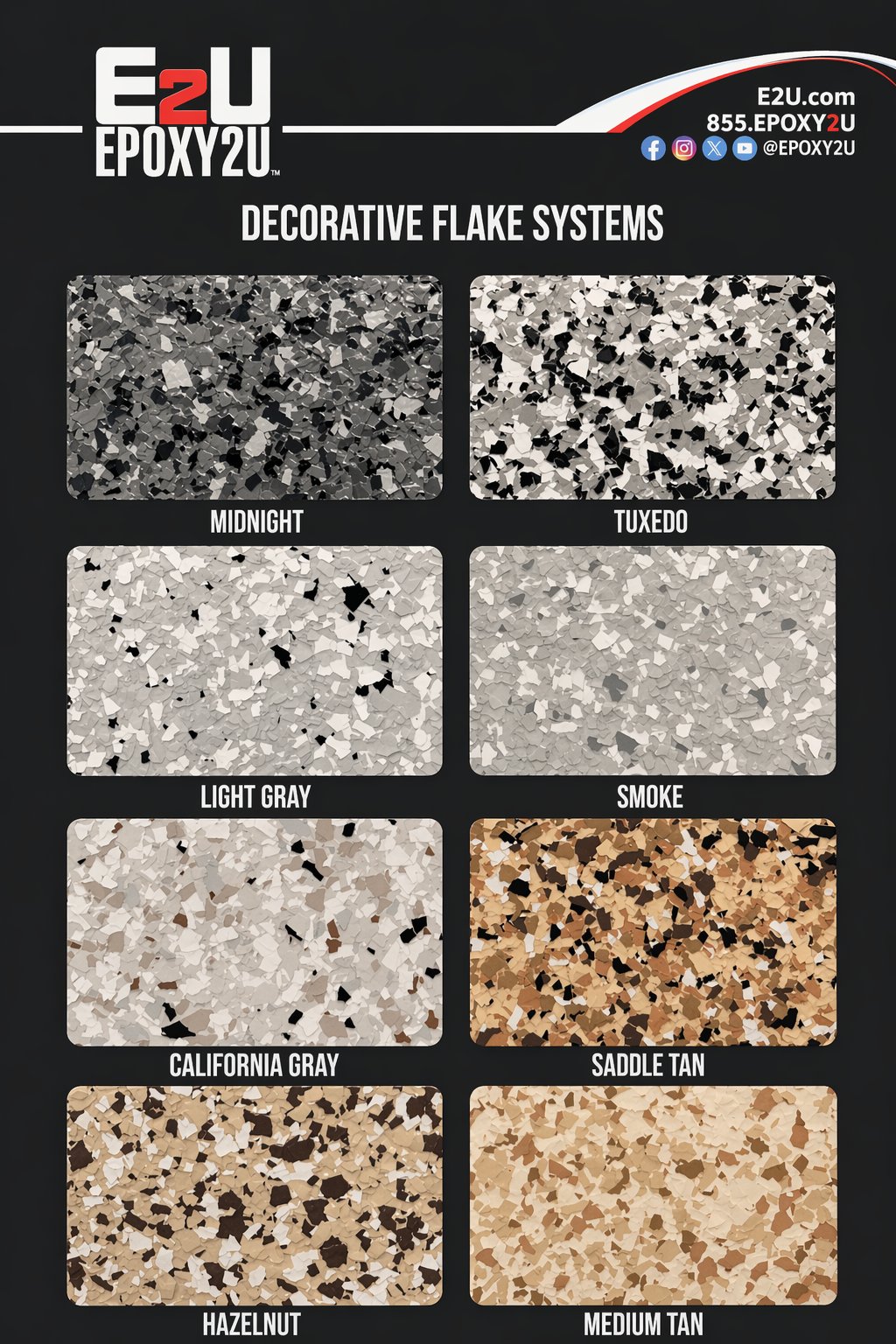 Decorative Flake Color Options